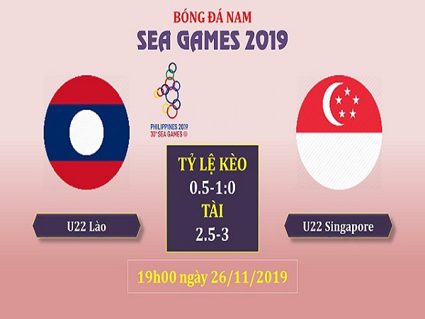 Nhận định U22 Lào vs U22 Singapore 19h00, 26/11 (SEA Games 30)
