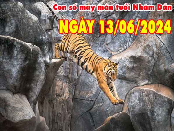 Dự đoán con số may mắn tuổi Nhâm Dần ngày 13/6/2024 thứ 5 hôm nay