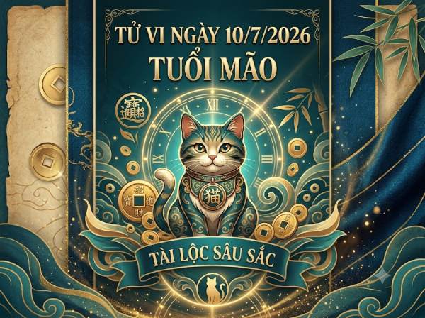 Vận trình tử vi tuổi Mão ngày 10/07/2026 hôm nay tài lộc